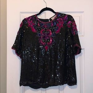 Vintage PS ILLUSTRATIONS Full Sequin Top